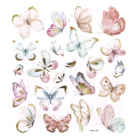 NAKLEJKI "BOHO BUTTERFLIES" 1opak./22szt.