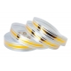 PP RIBBON WITH 3 GOLDEN STRIPES 2cm, 3cm/50yd