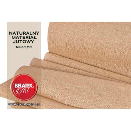 NATURALNY MATERIAŁ JUTOWY 160cm/1m