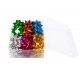 "MINI / SMALL / BIG STAR BOWS - MIX OF COLOURS" - PP METALLIC RIBBON