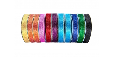 WOVEN METALLIC GLITTER RIBBON 2cm, 4cm/10m