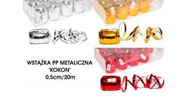 PP METALLIC "RIBBON EGGS" 0,5cm/20m 1opak./20szt.