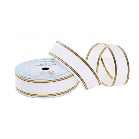 WOVEN RIBBON "SASH WITH STRIPES" 4cm/10m