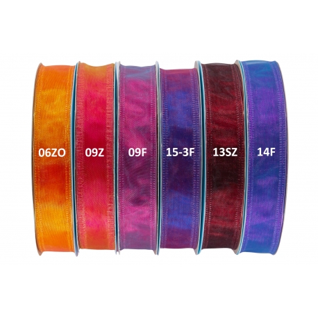 WIRED EDGE CHIFFON "TWO-TONE" RIBBON 2cm, 4cm/10m