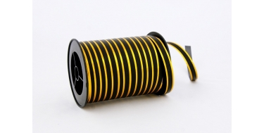 PP RIBBON WITH 2 GOLDEN STRIPES 1cm/100m