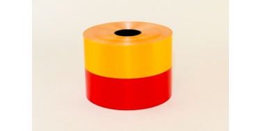BEDRUCKTES POLYBAND MIT "FLAGGE" MUSTER 10cm/100m