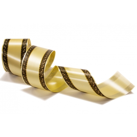 PP FUNERAL PRINTED RIBBON WITH "MAPLE" PATTERN 8cm/50yd