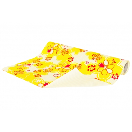 DECORATIVE CORRUGATED WRAPPING PAPER WITH "FLOWER" PATTERN 50cm/10m