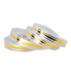 PP RIBBON WITH 3 GOLDEN STRIPES 2cm, 3cm/50yd